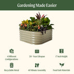 17" Tall 4 In 1 Small Modular Metal Raised Garden Bed Kit