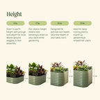 17" Tall 6 In 1 Medium Modular Metal Raised Garden Bed Kit