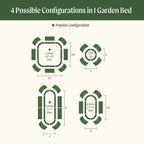 17" Tall 4 In 1 Small Modular Metal Raised Garden Bed Kit