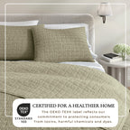 100% Cotton Honeycomb Waffle Garment Washed Quilt Set - Genevieve Collection