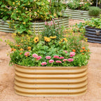 17" Tall 4 In 1 Small Modular Metal Raised Garden Bed Kit